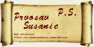 Prvosav Susanić vizit kartica